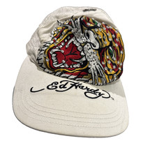 Ed Hardy Christian Audiger Cap Mütze Snapback Authentic 1 Größe weiß Tiger Tattoo