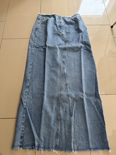 Mango maxirock hellblau jeans - maxirock,