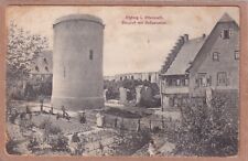 Ansichtskarte Otzberg im Odenwald - Burghof mit Restauration - schwarz/weiß