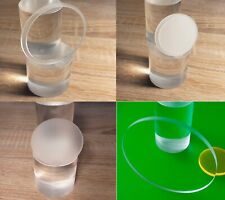 PLEXIGLAS Rohr Acrylglas Deckel Böden Kreis Absatz Schutz Klar Milchglas FL24+