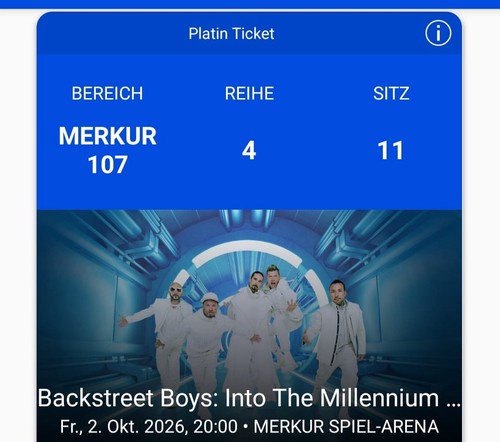 Sitzplatz backstreet boys - 2x,
