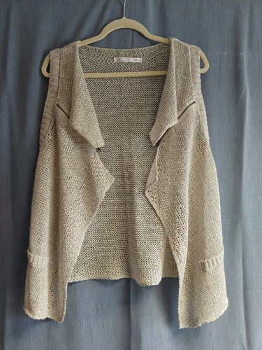 Damenweste leinen beige - 42,, l