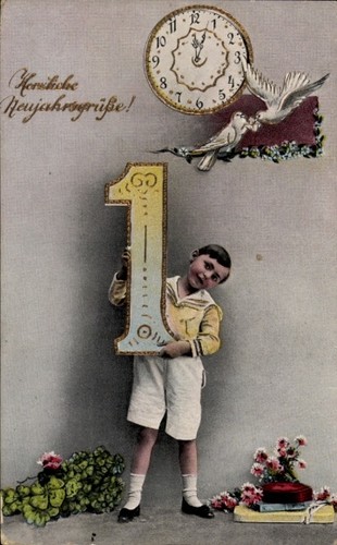 Glückwunsch neujahr - ak,