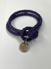 ? BOTTEGA VENETA ? Leder Armband mit Knoten in Lila inkl. Schmuckbeutel