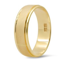 14K Solide Gelb Gold Ehering