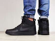 Nike Court Borough Mid Winter Black With Reflect Swoosh Sneaker Schuhe UK 7-11,5