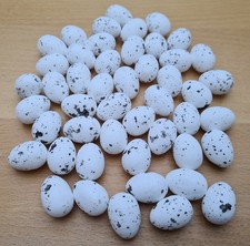 24 Wachteleier ca. 2,5 cm Ostereier Weiß Ostern Dekoration Styropor künstlich