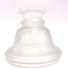 Petroleumlampenschirm 140 169 152 mm Glas Muster Vestaschirm Ersatzglas Öllampe