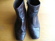 Damen Stiefeletten Gabor Leder Gr. 38 dunkelbraun Chelsea Budapester