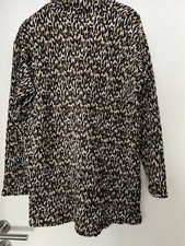 Leichter Long-Pullover, braun, schwarz 44/46 Leo Animalprint