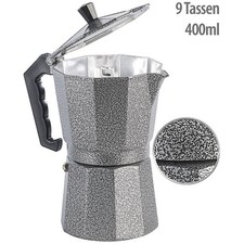 Cucina di Modena Espresso-Kocher in Hammerschlag-Optik, für 9 Tassen, 400 ml