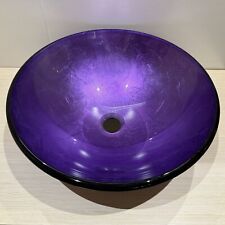 Dune Ceramics Glas-Waschschale, Rund, Violett - 42 x 15 cm