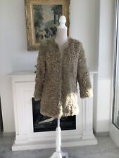 ZARA Woman - Lammfelljacke/Mantel - beige - Gr. M