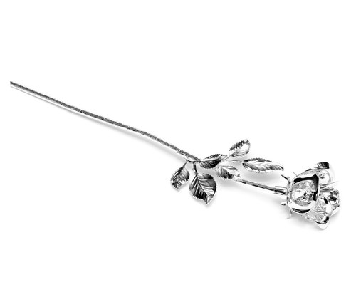 Metallrose dekorose versilbert - metallrose,