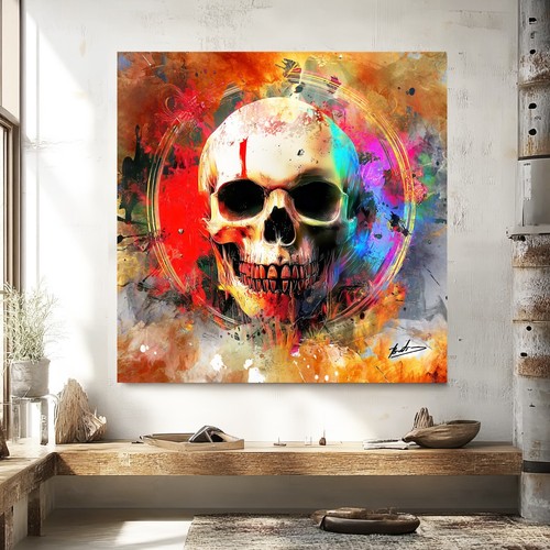 Leinwand bild totenkopf - bild,