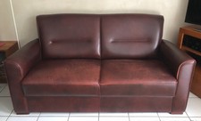 Sofa 2 sitzer Rindsleder bordeauxrot