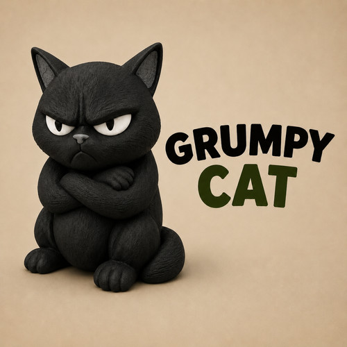 Grumpy animals tier figur - grumpy, /
