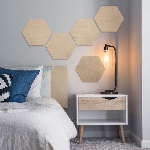 Hexagon holz birke furnier - hexagon,
