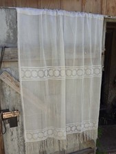 Häkelgardine Weißwäsche Borte Filethäkelei Handarbeit alte Wäsche 