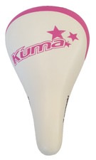Fahrradsattel "Kawasaki Kuma" für 16"/18" Kinderfahrräder, weiß/pink