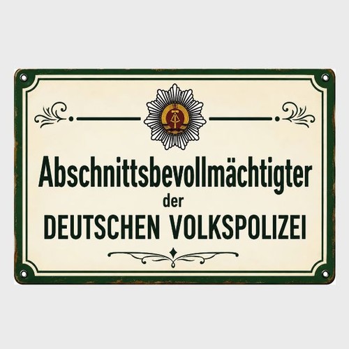 Blechschild ddr volkspolizei - blechschild,