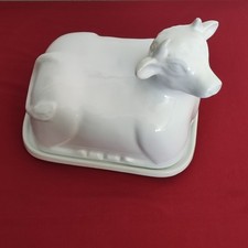 Käseglocke Porzellan in Kuh