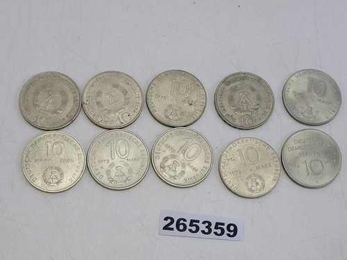 10x ddr mark - ddr, münzen