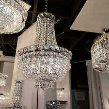 Luster Kristall Kronleuchte verchromt 9flammig Kristalleuchte Swarovski