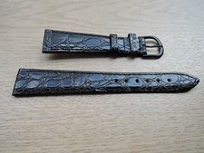 Leder Uhrenarmband schwarz