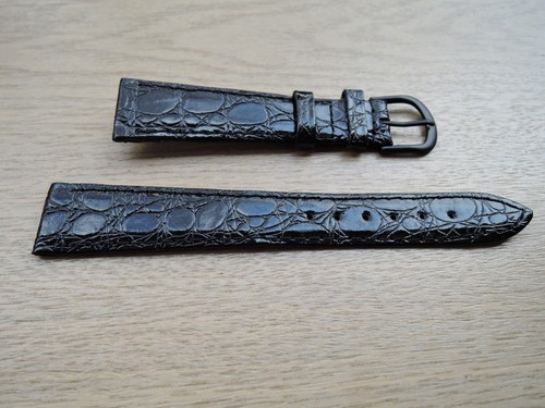 Leder uhrenarmband schwarz - leder,