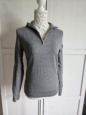 Grauer Strickpullover 100% Merino Wolle