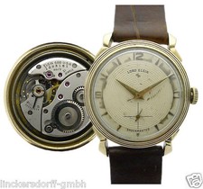 LORD ELGIN SHOCKMASTER DOUBLÈ HERREN-ARMBANDUHR MIT HANDAUFZUG 50er Jahre