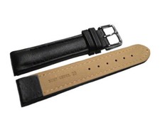 Uhrenarmband CLIP festeStege Kalbsleder  schwarz 16mm17mm 18mm19mm 20mm 21mm NEU