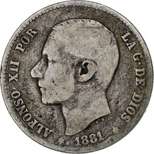 Spanien, Alfonso XII, Peseta