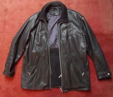 Herren schwarze Lederjacke Marke Trapper halblang Größe 54