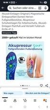 Akusoli Akupressur-Schuheinlagen zur Unterstützung des Fußgewölbes EU 46 /31 cm