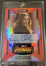 Elizebeth Olsen Auto Red Marvel Allure  Upper Deck Scarlet Witch