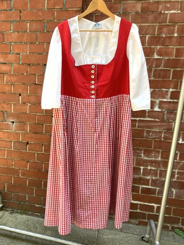 Dirndl trachtenkleid rot - dirndl,