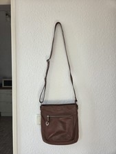 Vintage Picard Damen Umhänge Tasche Cognac Braun Echtledertasche