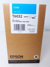 Epson T6032 Cyan Blau 220ml für Stylus Pro 7800 9800 7880 9880 Tinte #13 KT