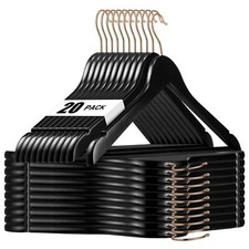 Kleiderbügel Holz 20er Holzkleiderbügel Kleiderbügel schwarz für Anzüge 360° ...