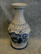 russisches Porzellan Vase h 19 cm UdSSR Gzhel blau weiß Blumen Russland 