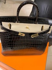 Hermes Hac 50 Birkin Bag Tasche Kroko Porosus Crocodile Gold New Full