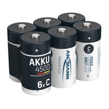 6x ANSMANN NiMH Akku Baby C