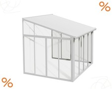 Palram-Canopia Kaltwintergarten San Remo 3x3 Terrassenüberdachung Weiß 277x314cm