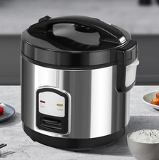 Reiskocher mit Dampfgareinsatz 400 Watt Reis Kocher Dampfgarer Multikocher