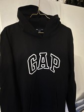 GAP Damen Hoodie Sweatshirt Kapuzen Schwarz Pullover XL