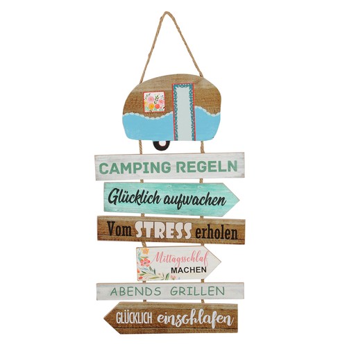 Holz schild camping spruch - holz,