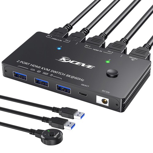 Aoocoo hdmi kvm - 8k, 2