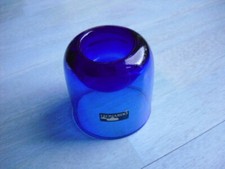 LEONARDO Teelicht Halter Blau Glas Teelichthalter rund Kerzenhalter 9,0cm Hoch